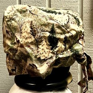 Winter Wonderland Adjustable Scrub Cap with a bit of sparkle